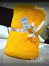 Yellow LuxuryAC Emboss Fleece Blanket
